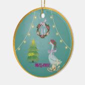 Country Christmas Goose Ceramic Ornament セラミックオーナメント (左)