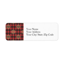 Country Christmas Return Address Label ラベル