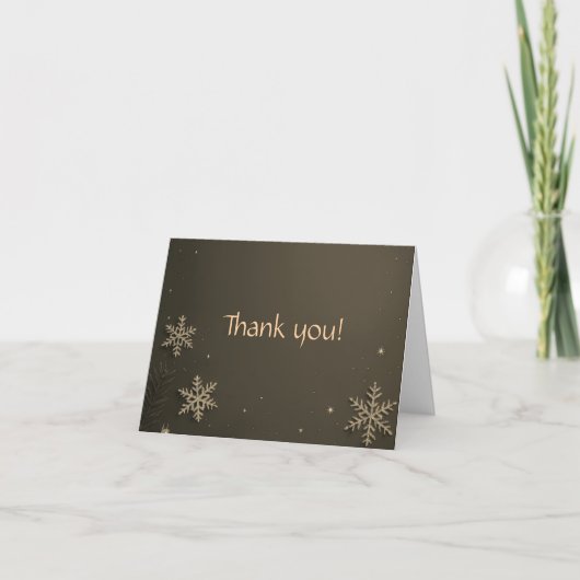 Country Christmas Snowflake Thank you Custom Card ノートカード (正面)