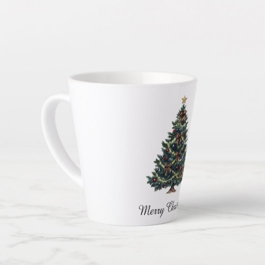 Country Christmas Tree カフェラテマグ (左アングル)