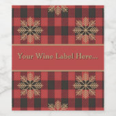 Country Christmas Wine Label – Rustic Design ワインラベル (シングルラベル)