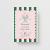 Country Club Court Side Racquet Tennis Birthday 招待状