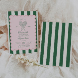 Country Club Court Side Racquet Tennis Birthday 招待状