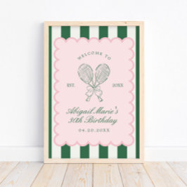 Country Club Courtside Racquet Tennis Welcome ポスター