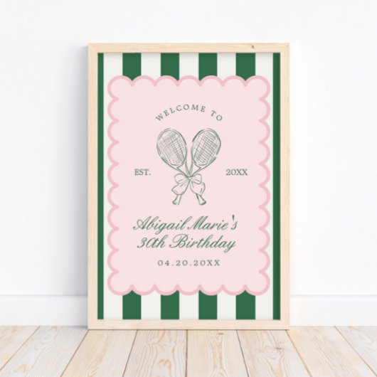 Country Club Courtside Racquet Tennis Welcome ポスター