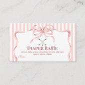 Country Club Golf Baby Shower Diaper Raffle エンクロージャーカード (正面)