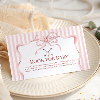Country Club Pink Girl Golf Book for Baby Shower エンクロージャーカード