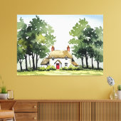  Country cottage キャンバスプリント (インサイチュ (リビング))