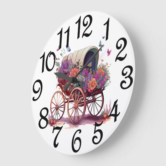 Country Covered Wagon  ラージ壁時計 (傾斜)