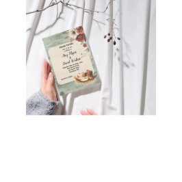 Country Cowboy Western Wedding Invitation (rust) 招待状