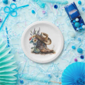 Country Cowgirl Boots Flower Hat Texas ペーパープレート (パーティー)