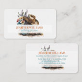 Country Cowgirl Boots Flower Hat Texas 名刺 (正面/裏面)