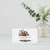 Country Cowgirl Boots Flower Hat Texas 名刺 (スタンド正面)