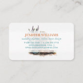 Country Cowgirl Boots Flower Hat Texas 名刺 (裏面)