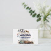 Country Cowgirl Boots Flower Hat Texas 名刺 (スタンド正面)