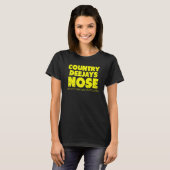 Country Deejays Nose That I'm an Outlaw country m Tシャツ (正面フル)