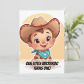 Country Farm Baby Birthday Invitation 招待状 (スタンド正面)