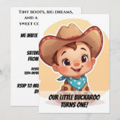 Country Farm Baby Birthday Invitation 招待状 (正面/裏面)