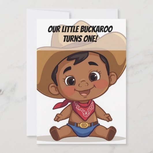 Country Farm Baby Birthday Invitation 招待状 (正面)