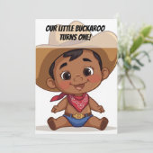 Country Farm Baby Birthday Invitation 招待状 (スタンド正面)