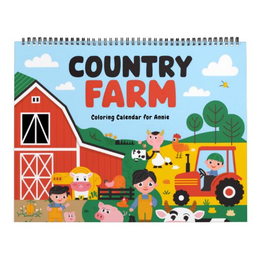 Country Farm Coloring Calendar カレンダー (カバー)