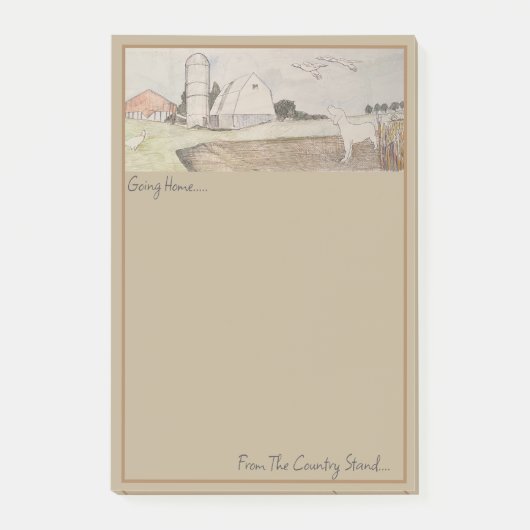 Country Farm Stand Notepad ポストイット (正面)