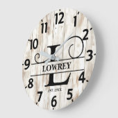 Country Farmhouse L Monogram ラージ壁時計 (傾斜)