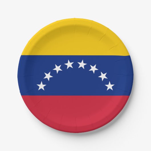 Country flag of Venezuela custom party plates ペーパープレート (正面)