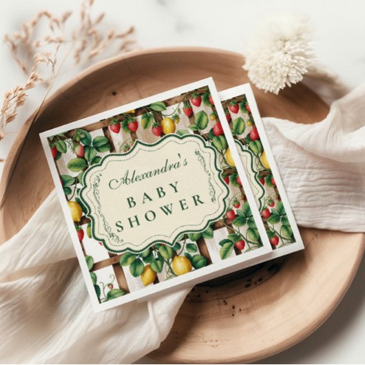Country Fruit Garden Baby Shower スタンダードカクテルナプキン