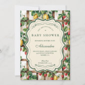 Country Fruit Garden Baby Shower 招待状 (正面)