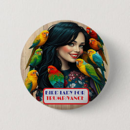 Country Gals Bird Lady for Trump/Vance Button 缶バッジ