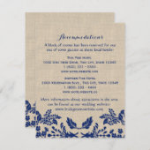 Country Garden BlueとBurlap Infoカード エンクロージャーカード (正面/裏面)