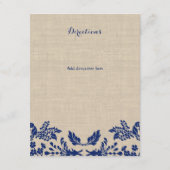 Country Garden BlueとBurlap Infoカード エンクロージャーカード (裏面)