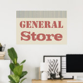 Country General Store Wall Art Poster Print Decor ポスター (ホームオフィス)