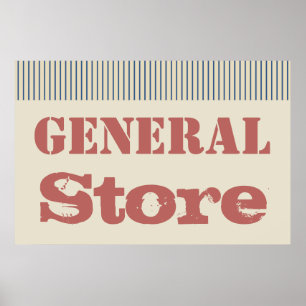 Country General Store Wall Art Poster Print Decor ポスター