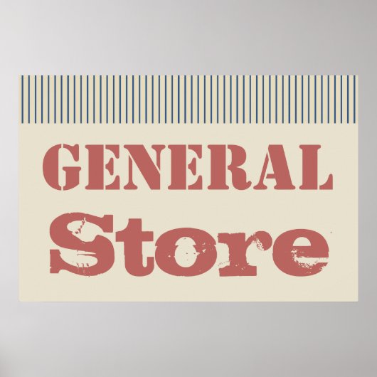 Country General Store Wall Art Poster Print Decor ポスター (正面)