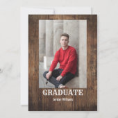 Country Graduation Cowboy Graduate Boots Hat 招待状 (裏面)