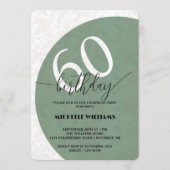 Country Green Floral Watercolor Birthday 招待状 (正面)