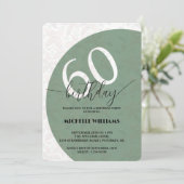 Country Green Floral Watercolor Birthday 招待状 (スタンド正面)