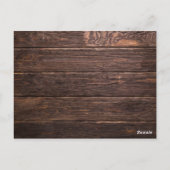 Country Hand Lettered Photo 結婚'sサンキューカード ポストカード (裏面)