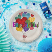 Country Heart Balloons ペーパープレート (パーティー)