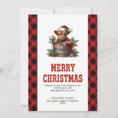Country highland cow Christmas greeting design シーズンカード (正面)