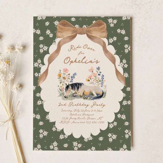 Country Horse Birthday Invitation 招待状