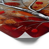 Country house on the hill grunge Ai art ポスター (角)