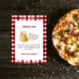 Country Huggies Chuggies Beer Diaper Baby Shower サンキューカード