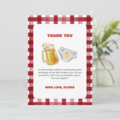Country Huggies Chuggies Beer Diaper Baby Shower  サンキューカード (スタンド正面)