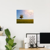 Country idyll with birds ポスター (ホームオフィス)