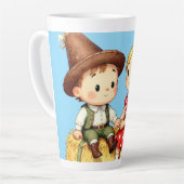 Country Kids on a Hay Bale,  カフェラテマグ (左アングル)