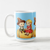 Country Kids on a Hay Bale,  コーヒーマグカップ (左)