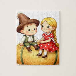 Country Kids on a Hay Bale,  ジグソーパズル